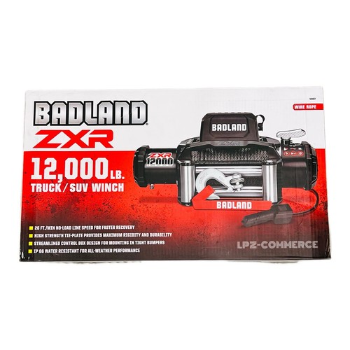 BADLAND ZXR 12,000 lb. Truck/SUV Winch with Wire Rope - Item 59407