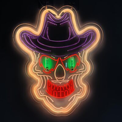 Kunpei_yamanashi デジタルプリント NEON SKULLⅠ Kunpei_yamanashi