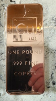 1 (One) Pound .999 Copper Bullion Bar By Unique Metals | eBay