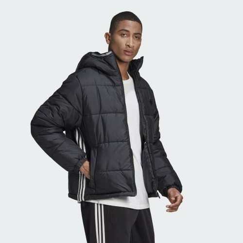 Adidas Jacket Padded Hooded Puffer Men's Black/White GE1291 | eBay