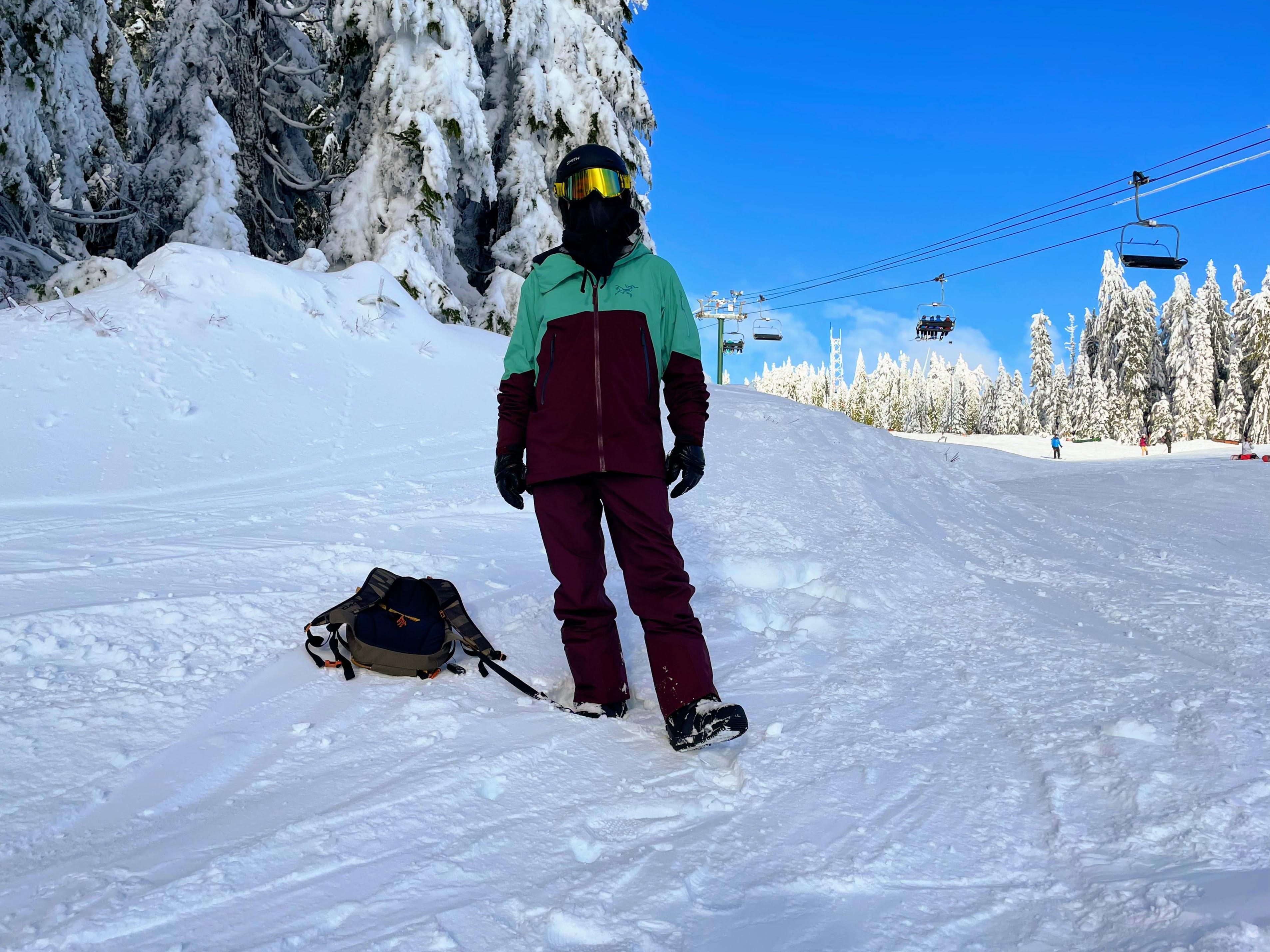 Fit of Rush IS pants and Sabre LT pants (both size L) on an