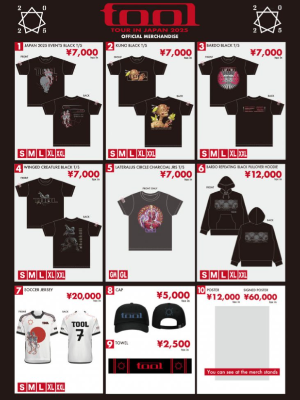 Japan merch : r/ToolBand