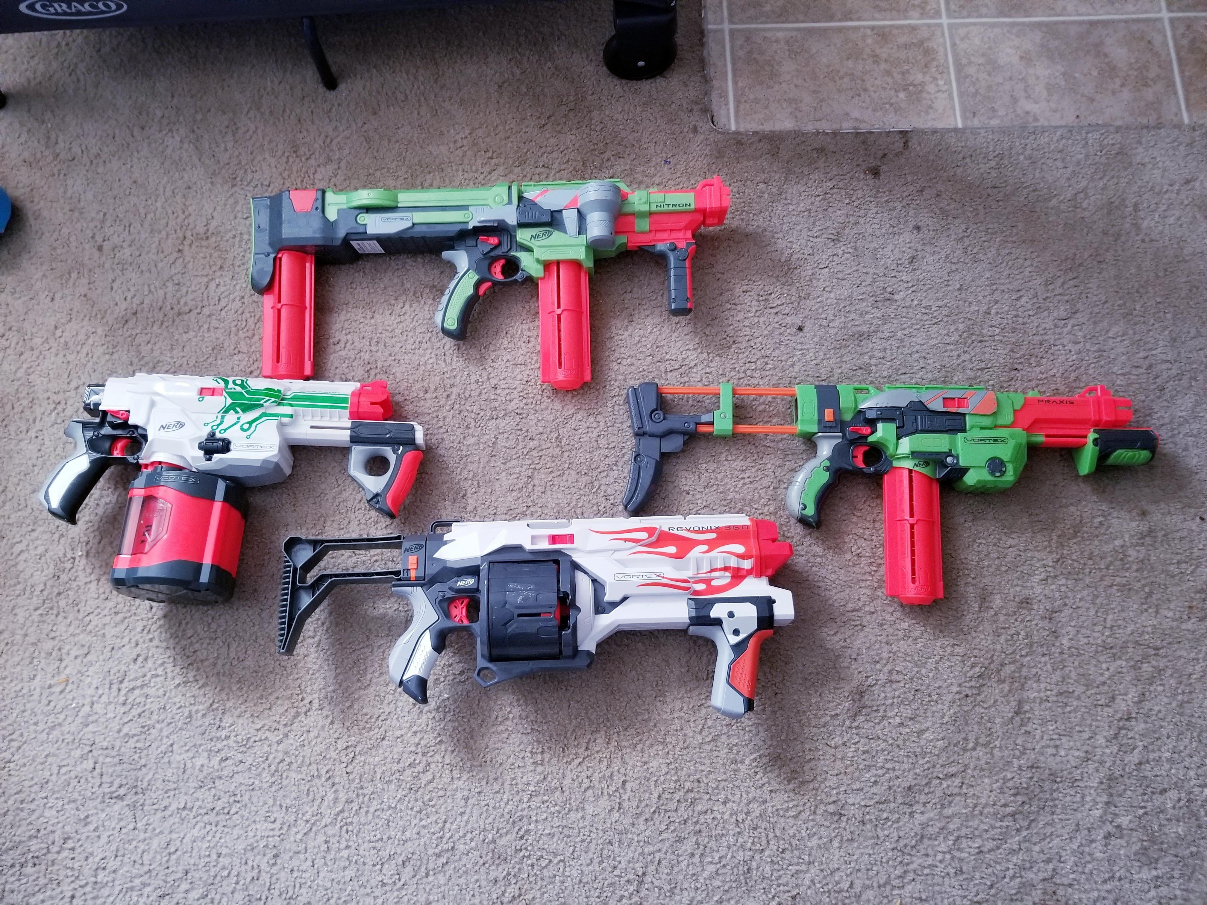 Finally got the whole Vortex family of primaries! : r/Nerf