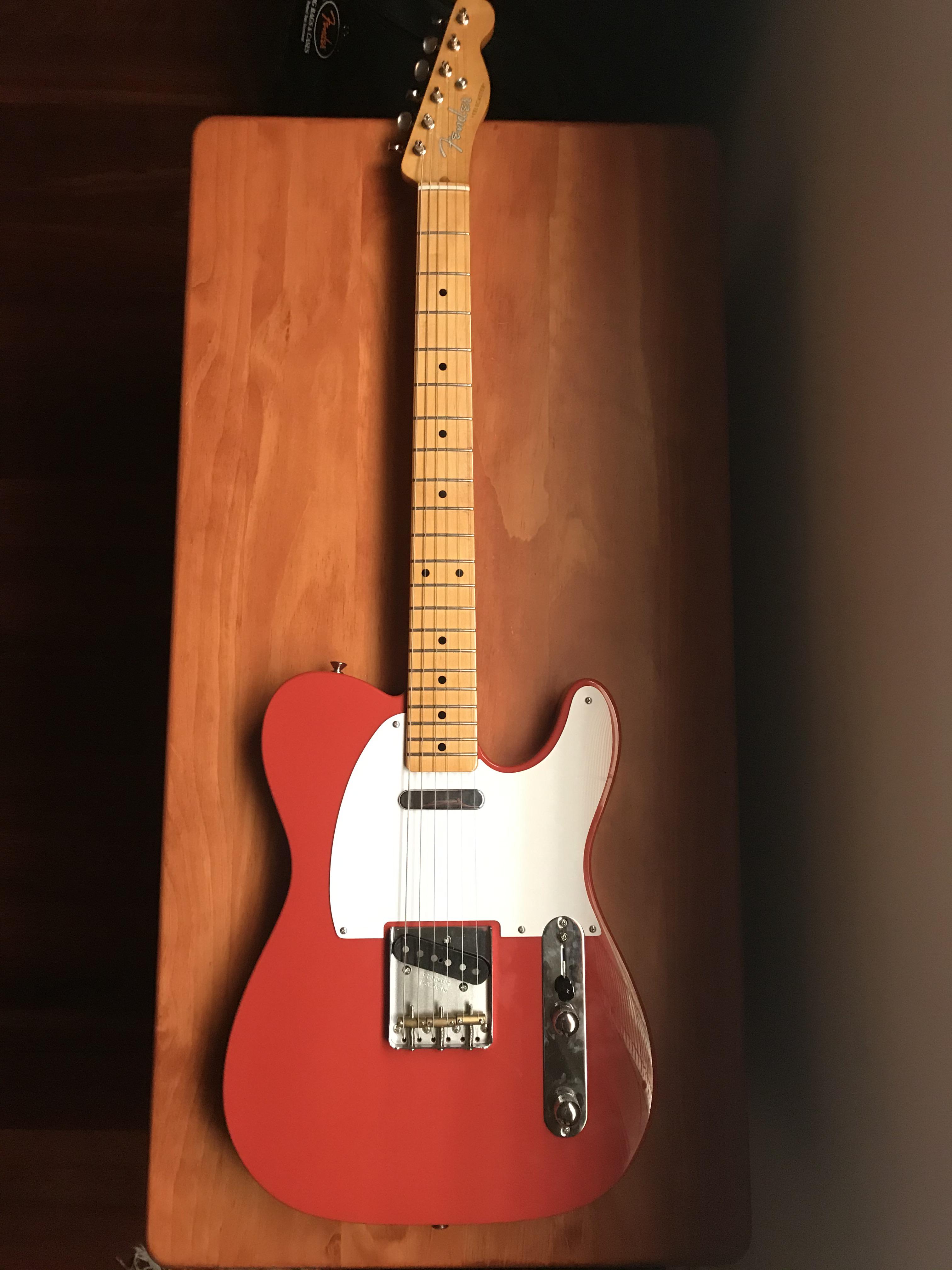 Just got my first ever Tele!!! Fender Vintera 50's model in fiesta