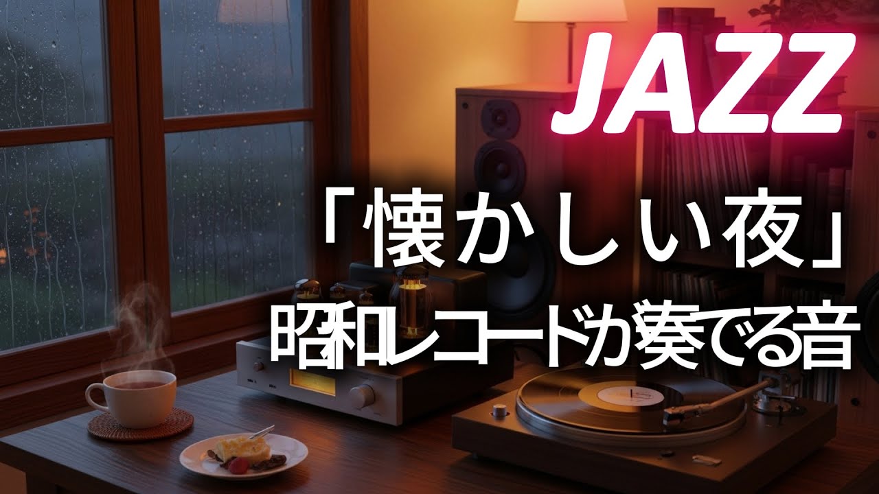日本昭和夜ジャズ】雨に響く懐かしき旋律──心ほどける深夜カフェの音
