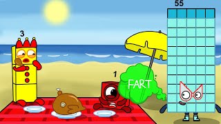 Damn Numberblocks 55 Farting my lunch - Numberblocks fanmade