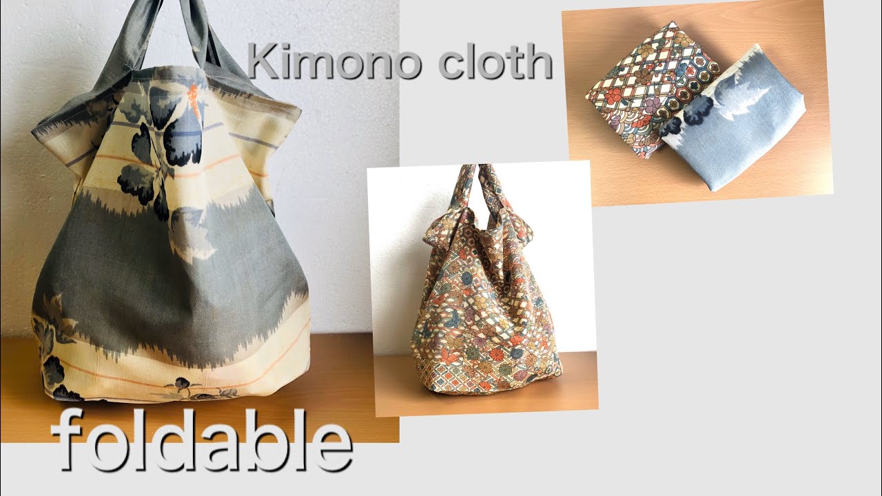 Cute shaped eco bag, fits perfectly, 1 meter of kimono, foldable