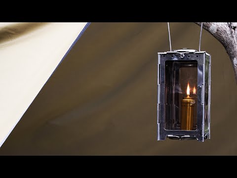 Swiss Army Folding Candle Lantern converted to an oil lantern