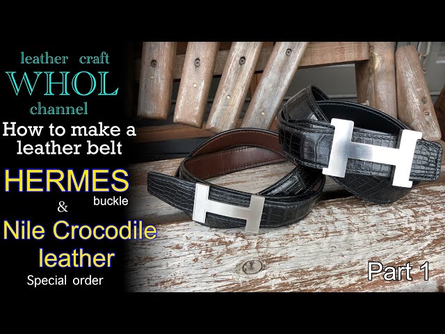 Leather Craft] How to make a leather belt using crocodile leather