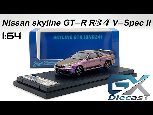 1/64 Stance Hunters Nissan GT-R R34 V-Spec II (Midnight-Purple