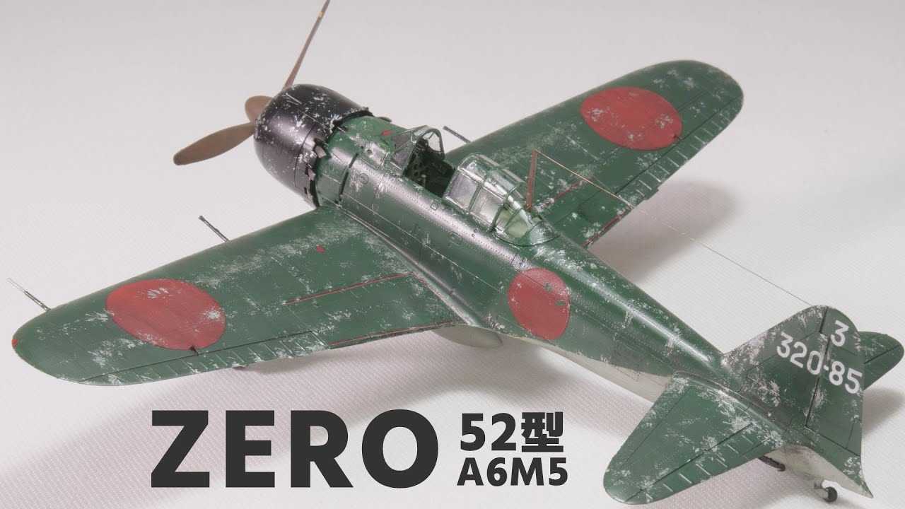 ZERO A6M5 - Water-soluble Acrylic Brush Painting - Aircraft model