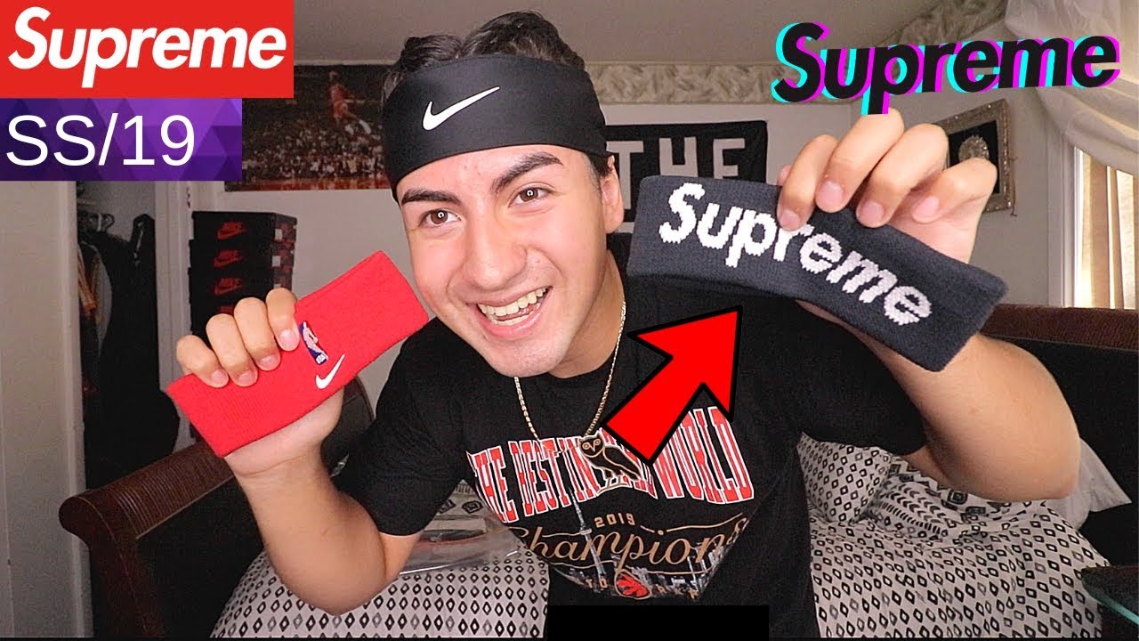NBA SUPREME SS/19 HEADBAND!🔥(RED & BLACK) REVIEW & UNBOXING - YouTube