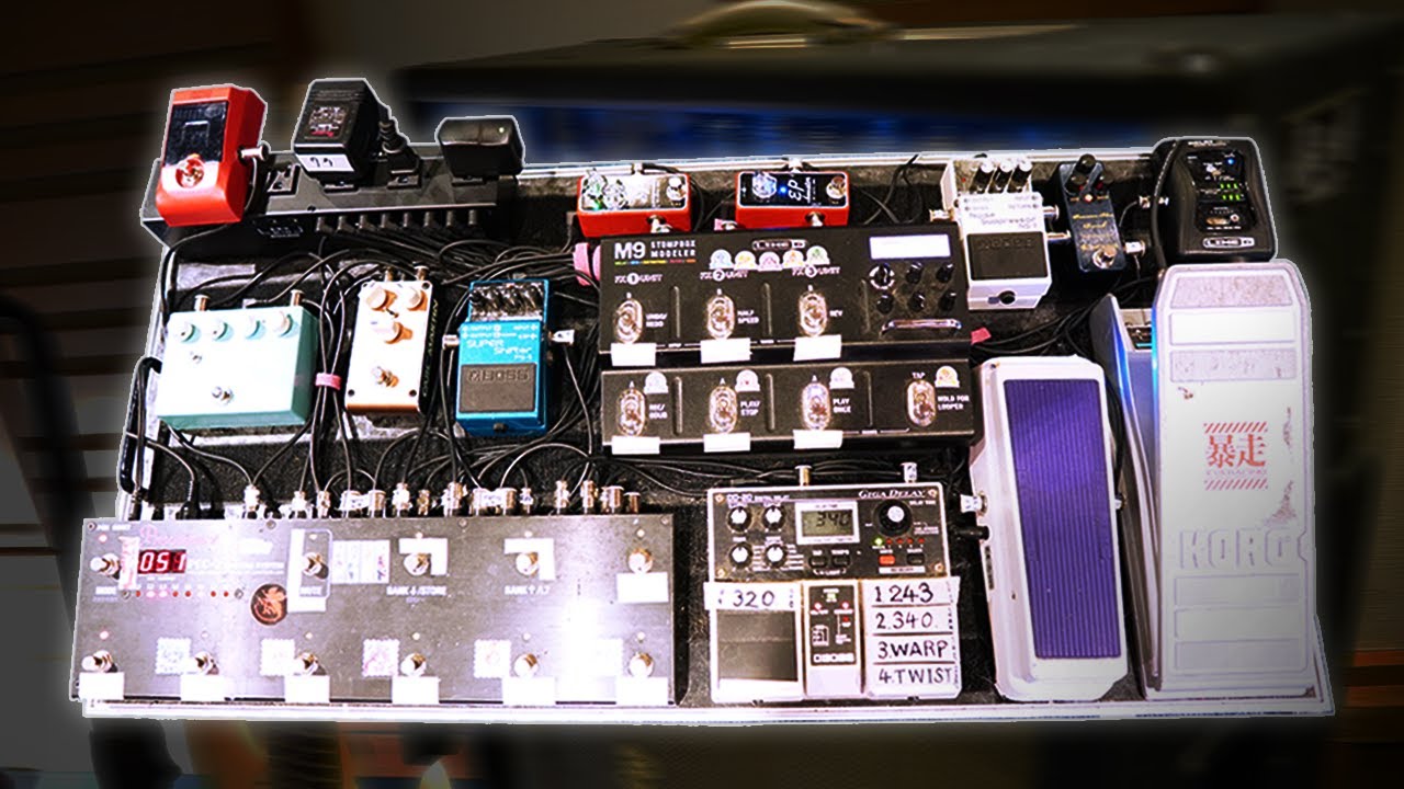 Introducing the effect board and amp of guitarist 