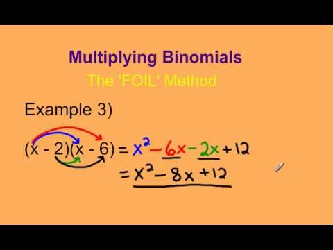 Multiplying Two Binomials Using the FOIL Method - YouTube