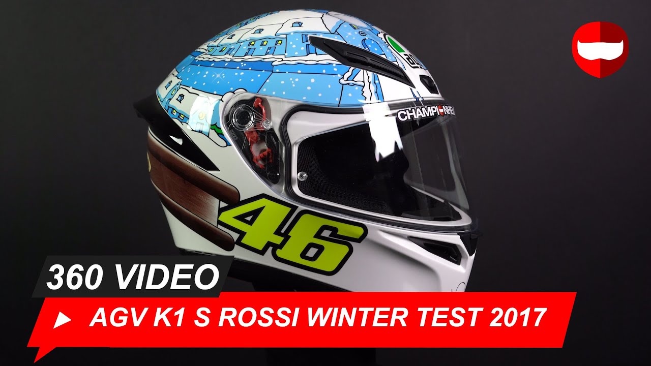 AGV K1 S Rossi Winter Test 2017 - Showcase - YouTube