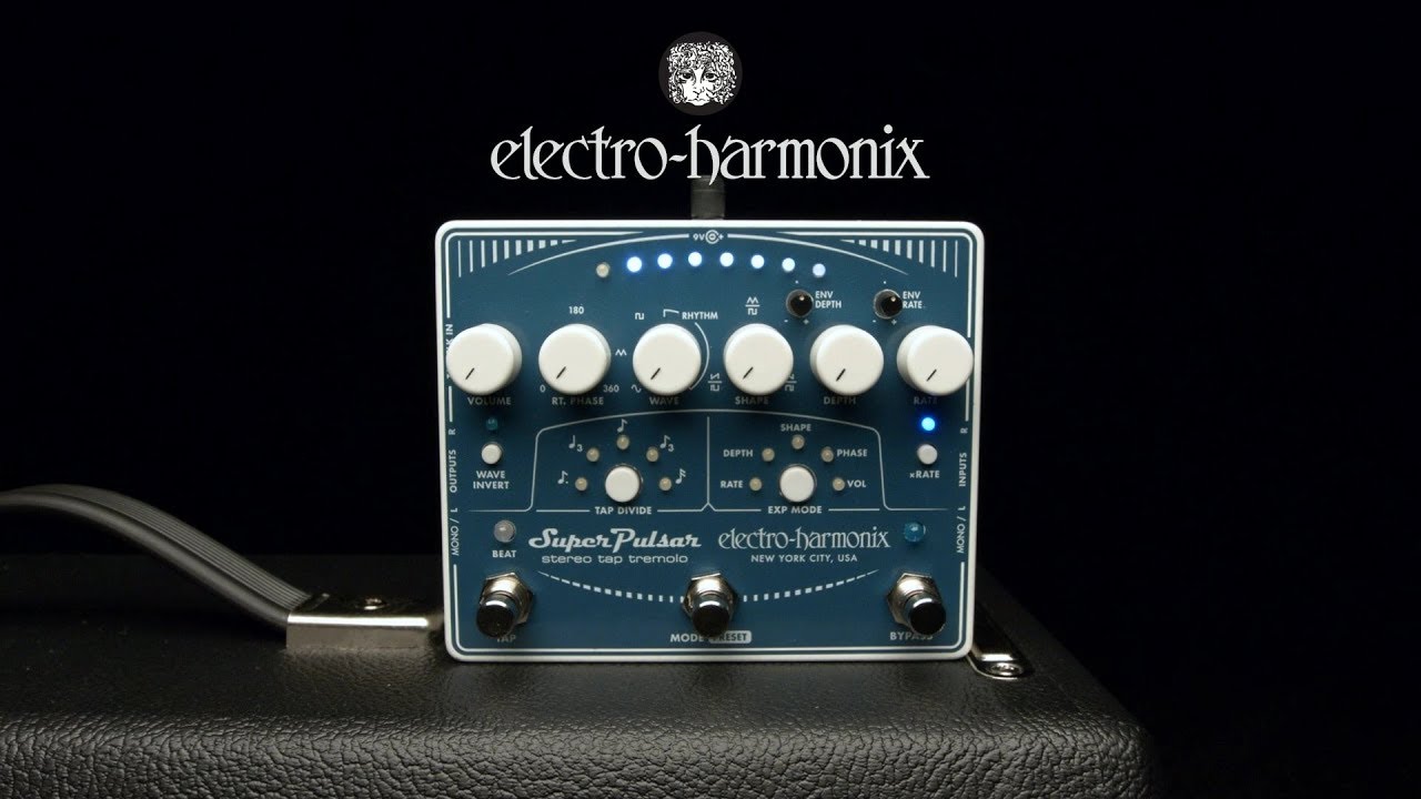 Electro Harmonix Super Pulsar Stereo Tap Tremolo | Gear4music demo