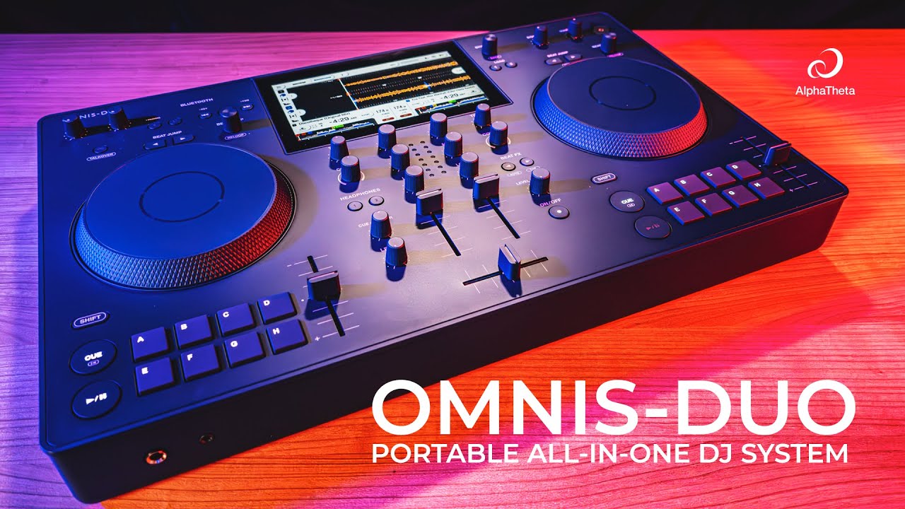 OMNIS-DUO is a portable battery-powered all-in-one DJ setup from