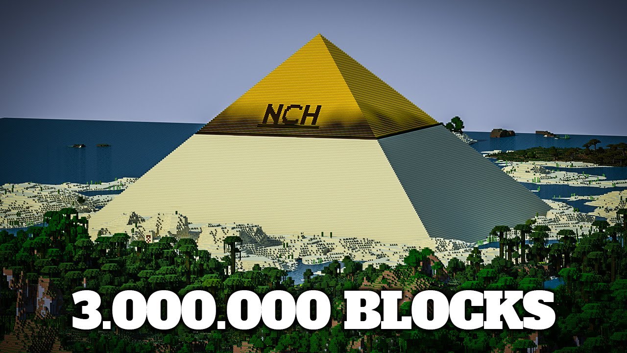 WORLD RECORD] We Built the Largest Pyramid in Minecraft Survival