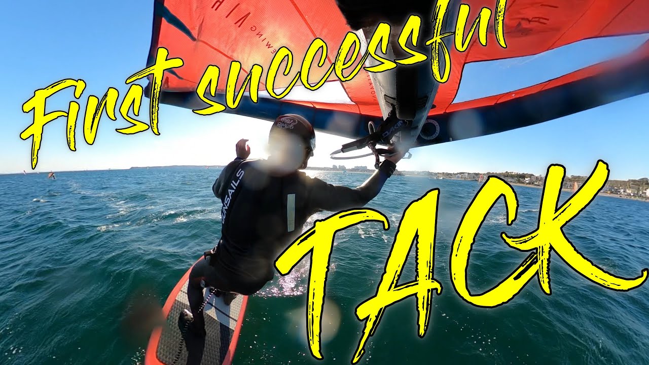 ウィングフォイル初心者】4ヶ月の成果：タックができました - YouTube