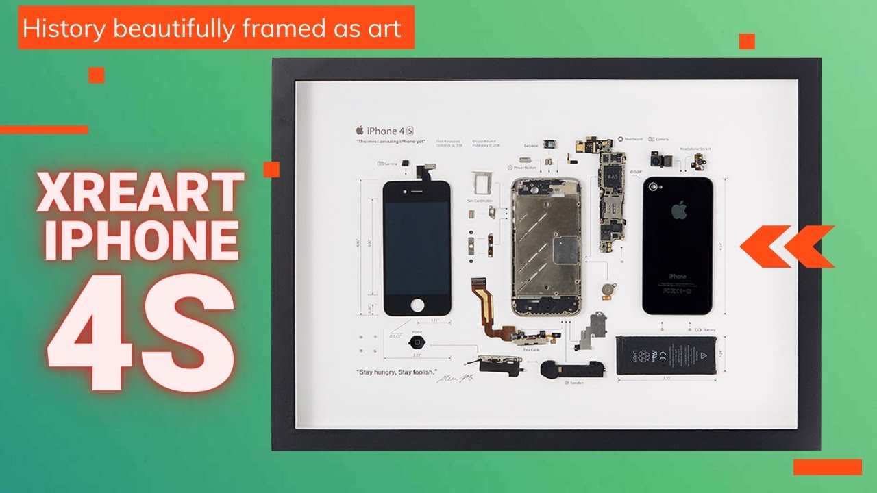 iPhone 4s teardown in a frame - Art for your wall! - YouTube
