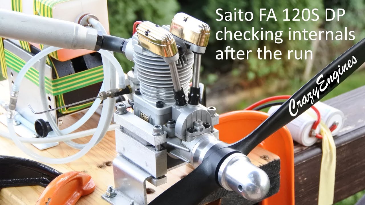 Saito FA 120S DP checking internals after the run - YouTube