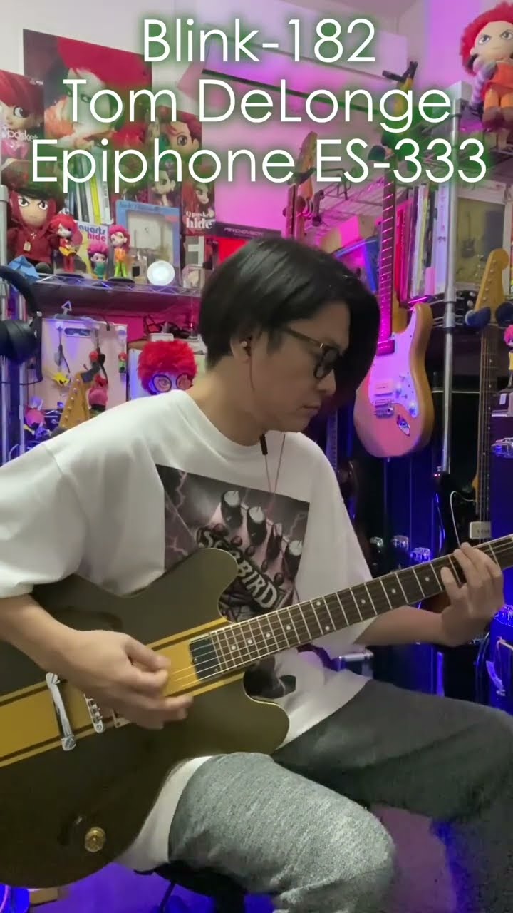 blink-182 Tom DeLonge model 🎸 Epiphone ES-333! #blink182 - YouTube