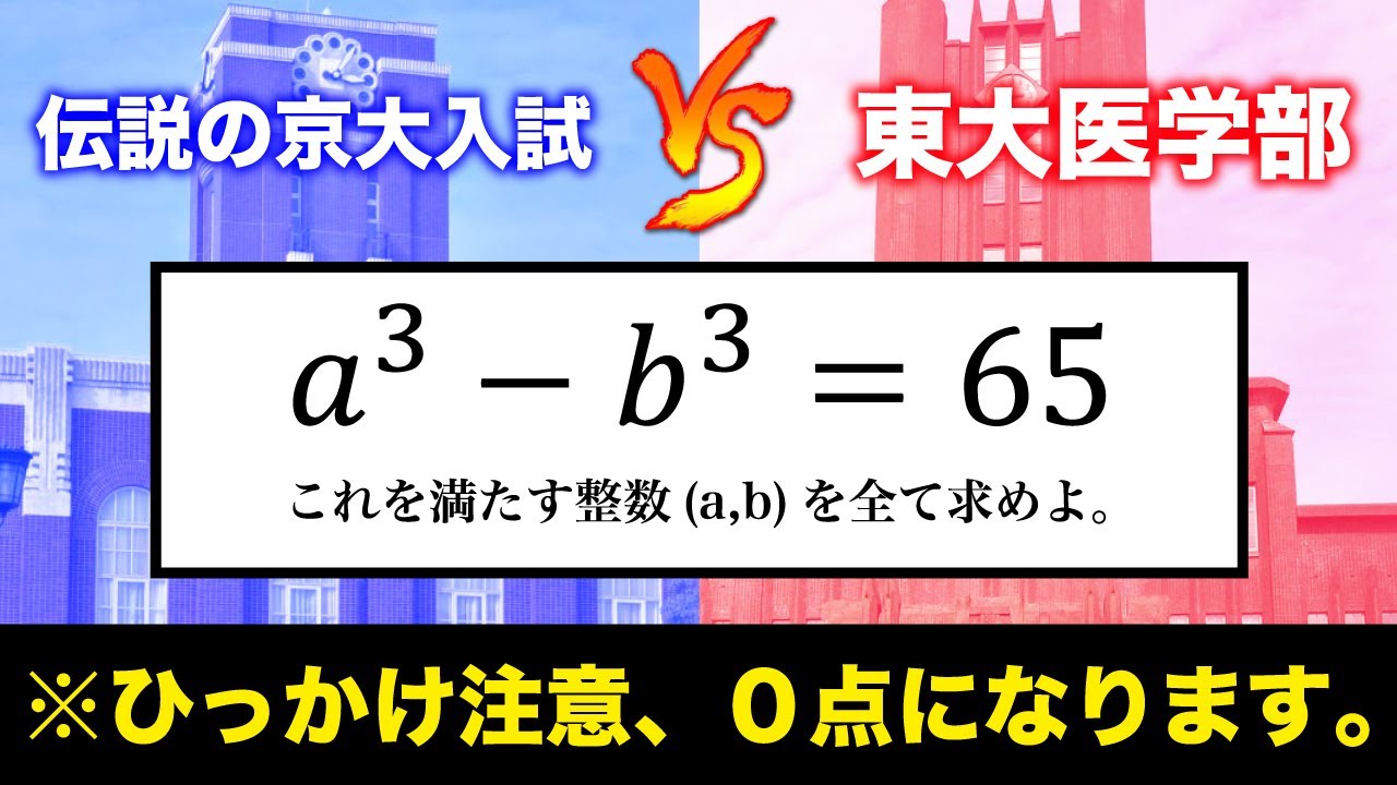 The legendary Kyoto University entrance exam math integer problem