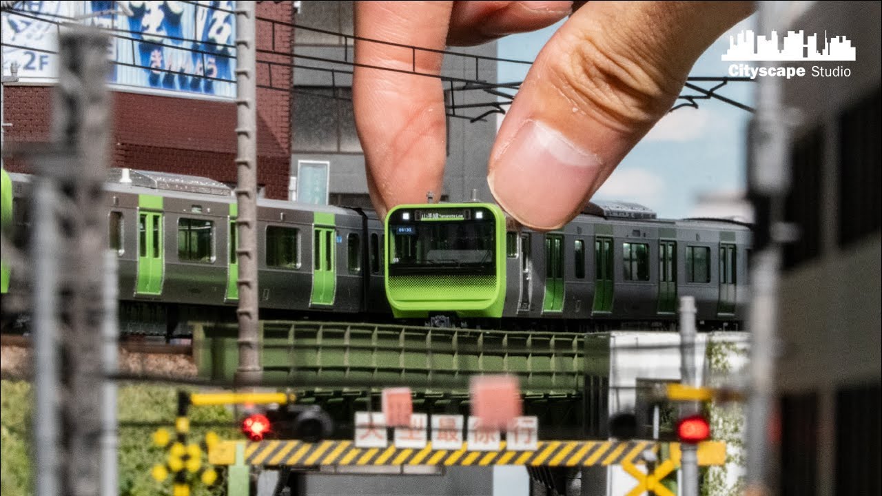 N Scale Working Railroad Crossing】Making Railway Diorama of Tokyo