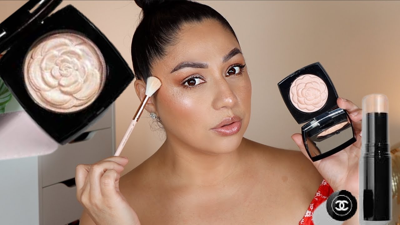 NEW CHANEL RÊVE DE CAMÉLIA ILLUMINATING POWDER TRY-ON & REVEW