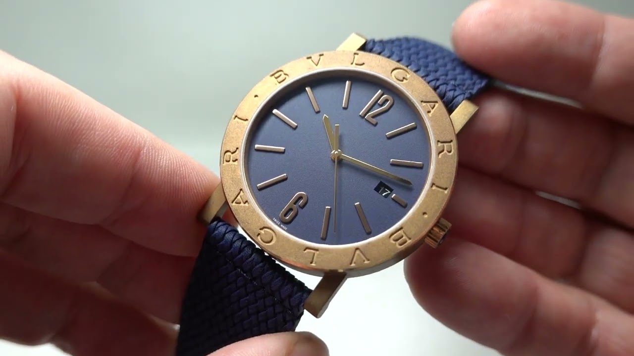 c2019 Bulgari Bvlgari Solotempo men's bronze watch. Model