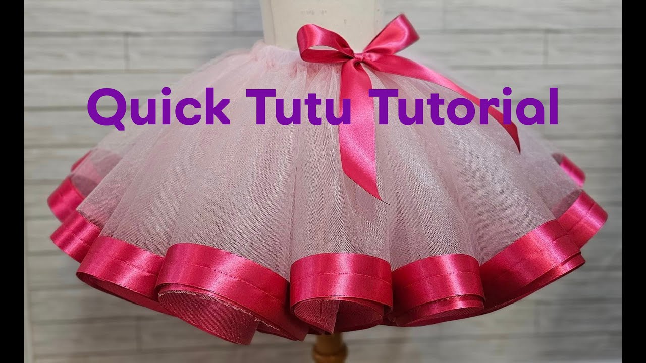 Quick Easy Ribbon Trim Tutu Tutorial - YouTube