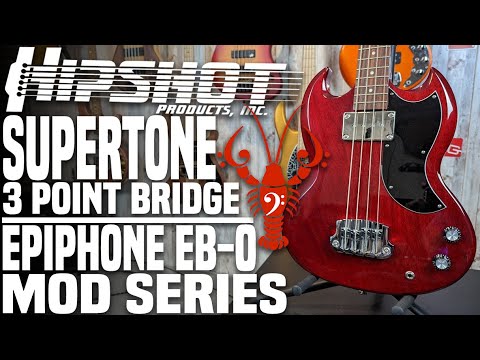 Hipshot Supertone 3-Point Bass Bridge Swap - Epiphone EB-0 Mod