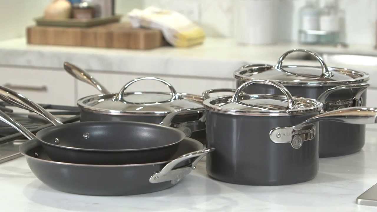 Williams-Sonoma Hard Anodized Copper Core Cookware - YouTube