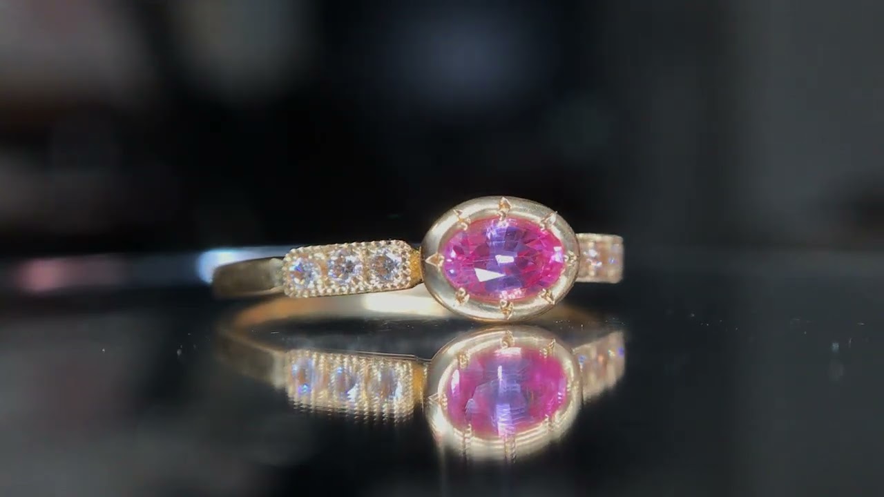 LM7002 K18パパラチアサファイアリング | tatsuo nagahata