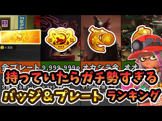 Salmon Run] Ranking of Badges and Plates that are Too Serious to