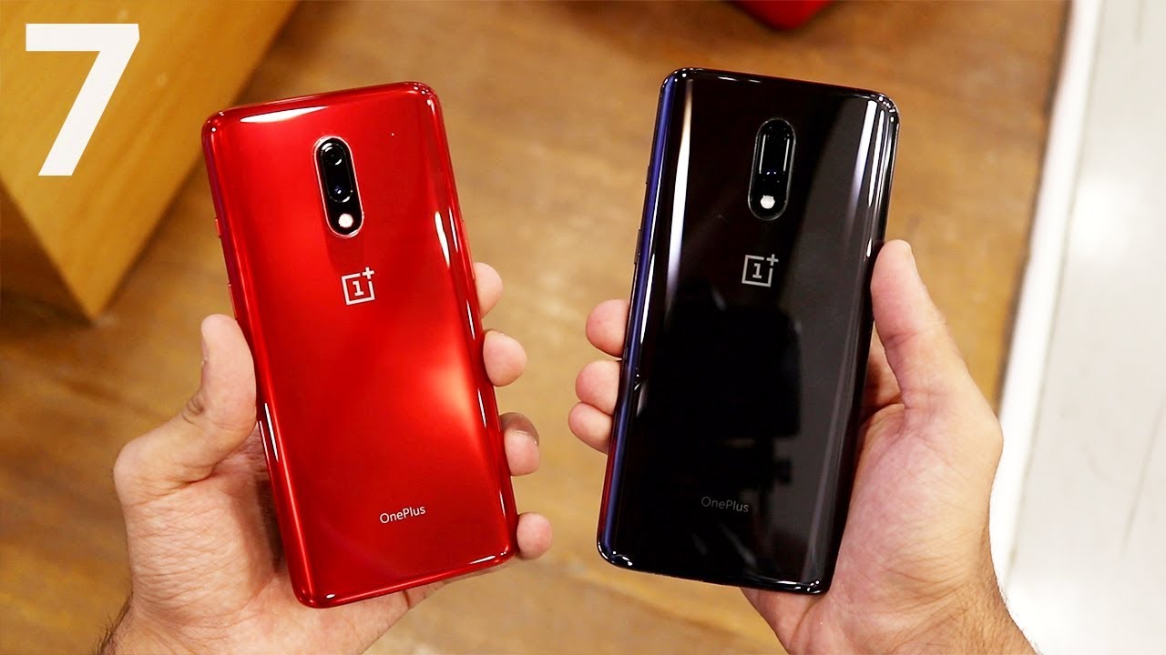 OnePlus 7 Unboxing: Mirror Gray vs Red Color Comparison & Review