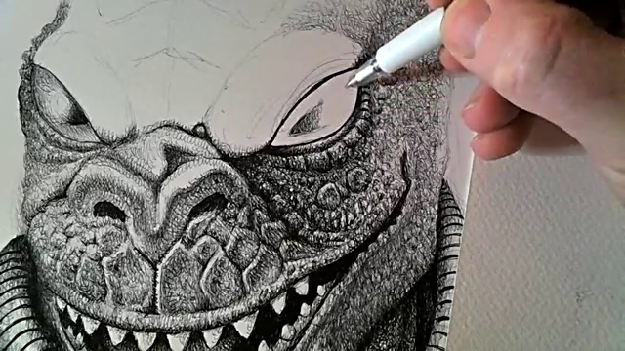 Drawing Bossk the bounty hunter from Star Wars V The Empire