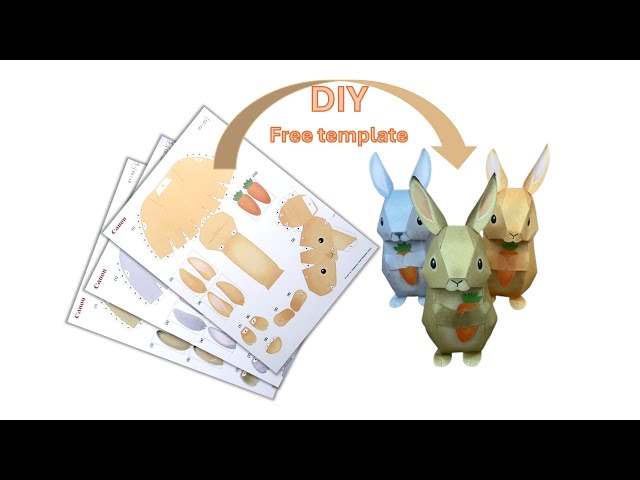 Three rabbits - DIY paper craft - YouTube