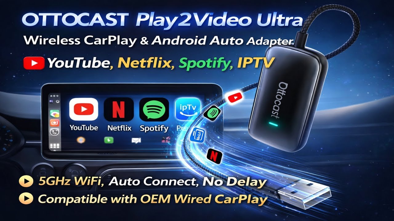 OTTOCAST Play2Video Ultra Review | Wireless CarPlay Upgrade with