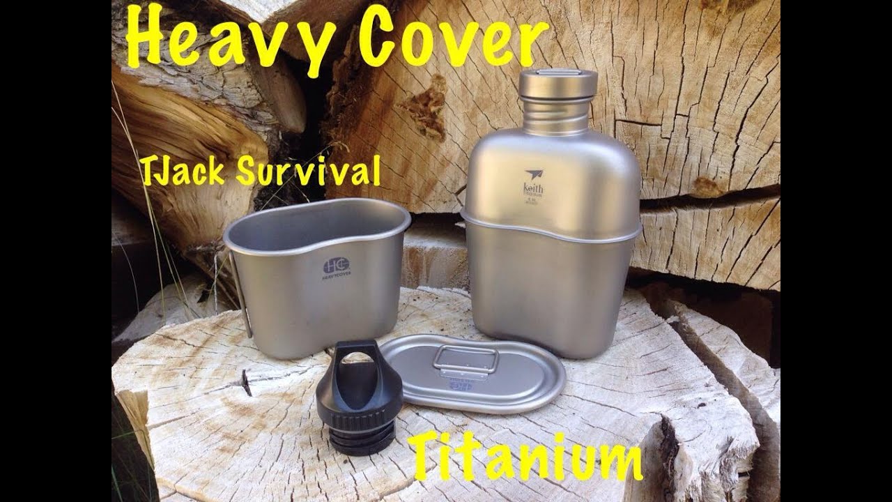 Ultimate Survival Water! Titanium Heavy Cover Canteen Cup and lid