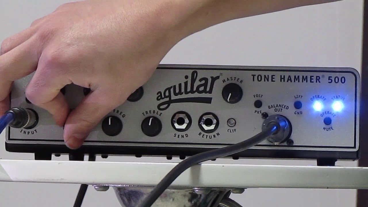 Sound check Aguilar Tone Hammer 500 by Jazz Bass - YouTube