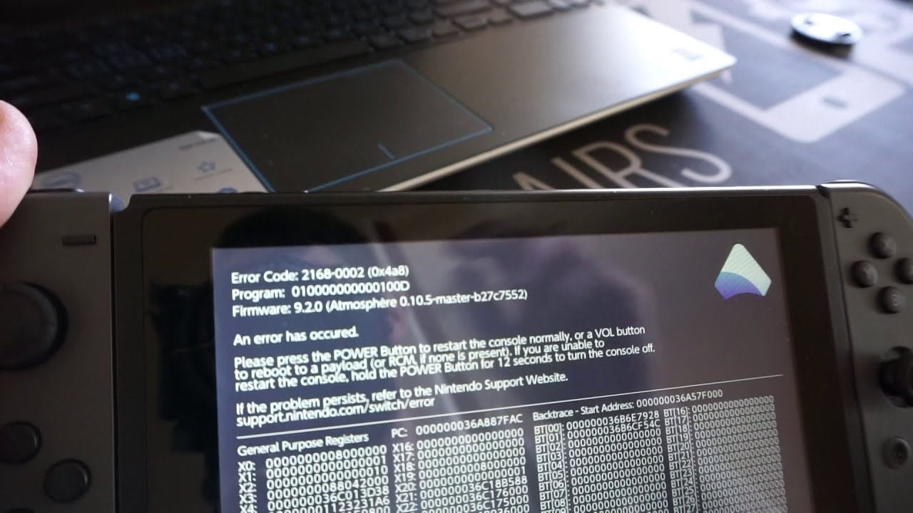 Nintendo Switch Homebrew Error 2168-0002 - YouTube