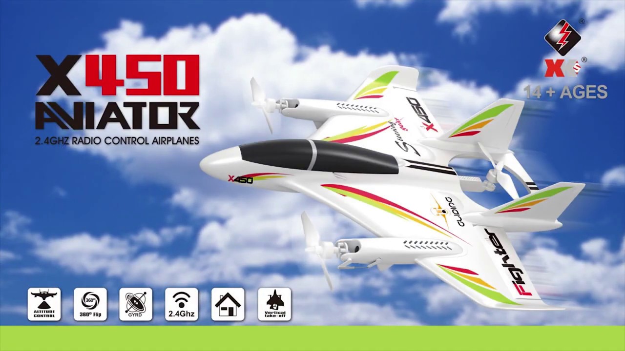 2.4GHz エアープレーン X450 AVIATOR [ X450 アビエイター ] - YouTube