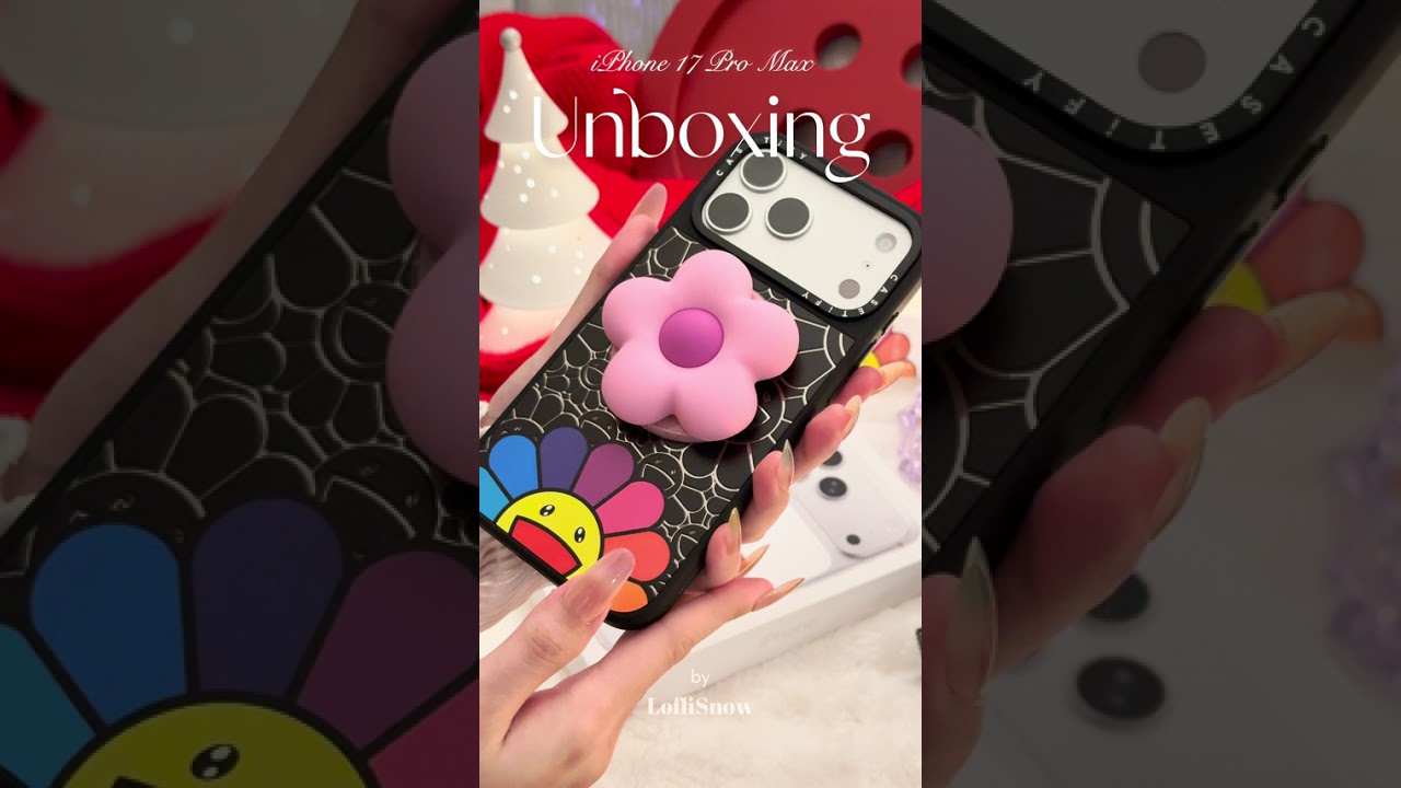 iPhone 17 Pro Max Silver aesthetic unboxing  with TAKASHI