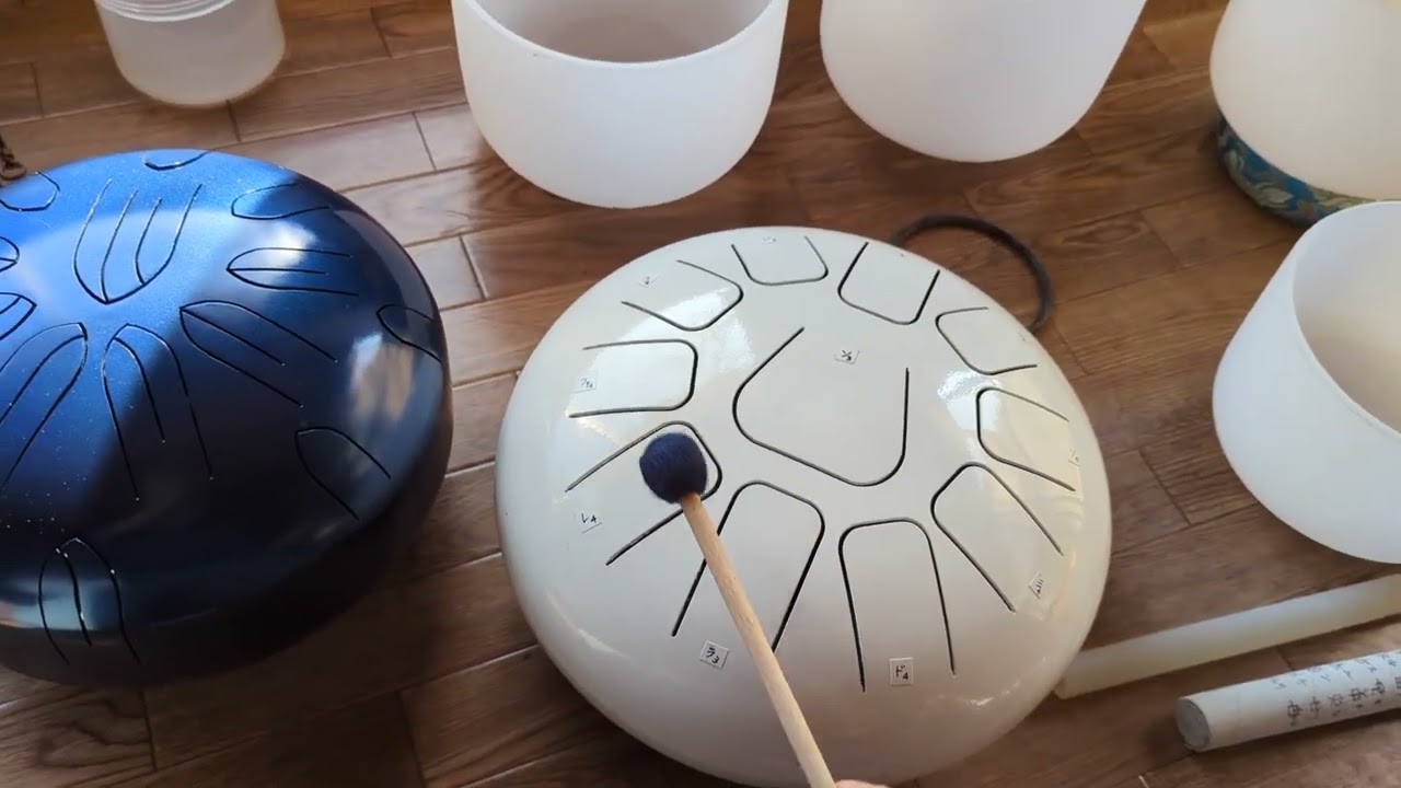 中国製タングドラムとさざなみドラムを叩き比べてみた - YouTube