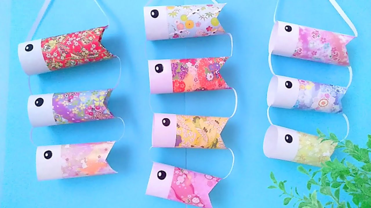 簡単✨折り紙】立体こいのぼりの作り方🎏【こどもの日】壁面飾り