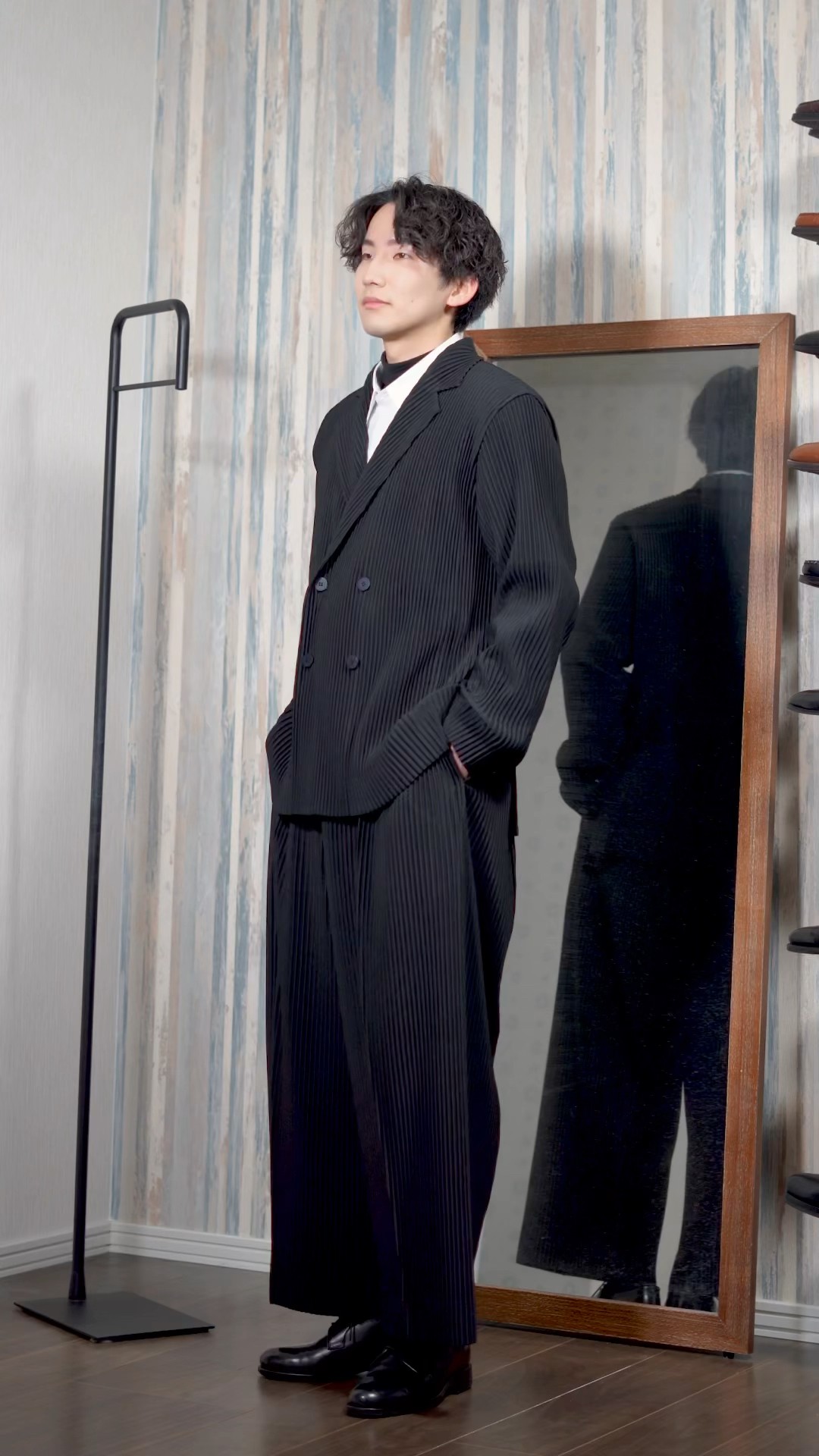 HOMME PLISSE】イッセイミヤケの名作プリーツセットアップ！#shorts