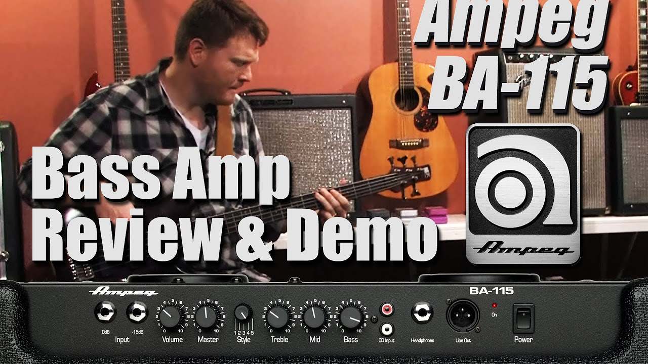 Ampeg BA-115 Bass Amp Review & Demo - YouTube