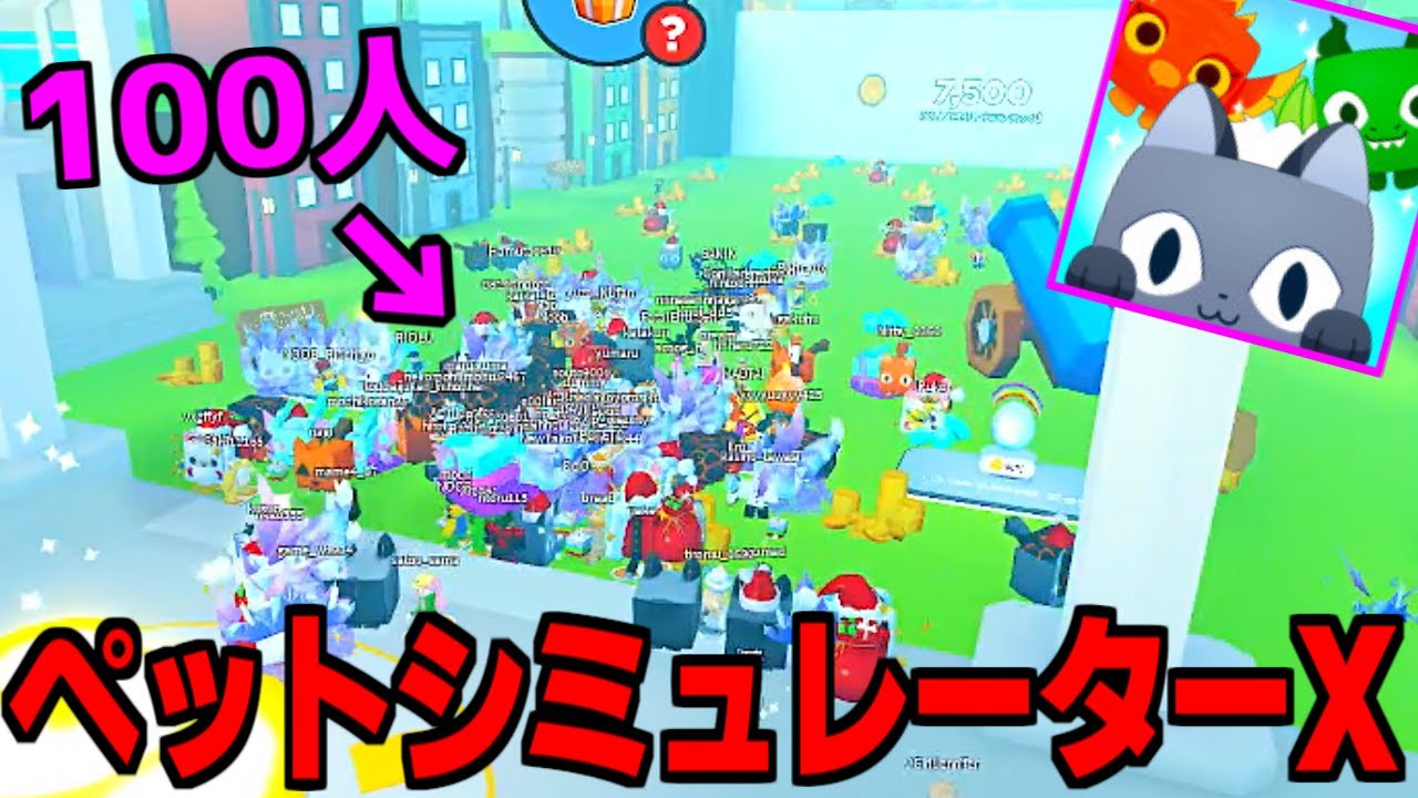 I tried playing Pet Simulator X for 100 people with viewers