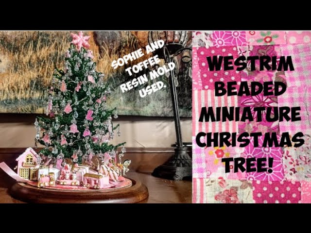 Westrim Beaded Miniature Christmas Tree. Sophie & Toffee Resin